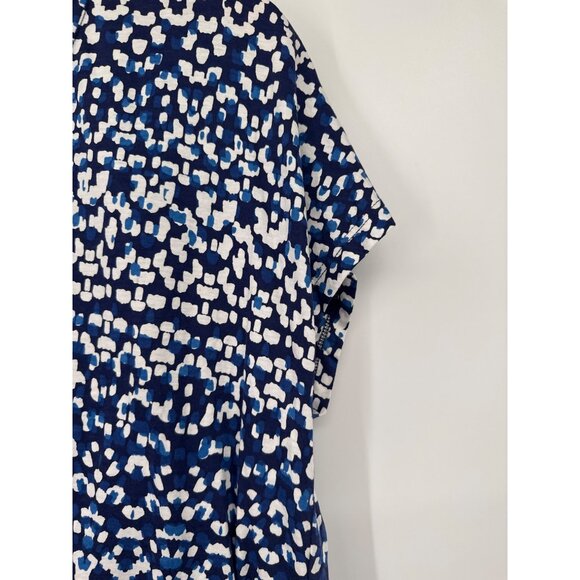 Tommy Bahama Blue and White Patterned Top - Picture 4 of 6